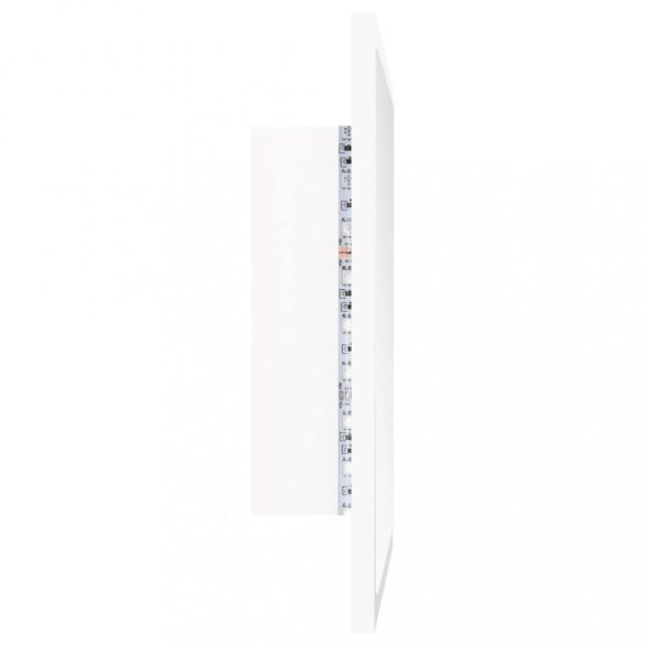 fehér akril LED-es fürdőszobai tükör 40 x 8,5 x 37 cm