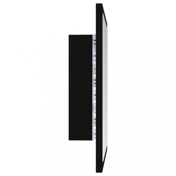 fekete akril LED-es fürdőszobai tükör 40 x 8,5 x 37 cm
