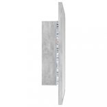 betonszürke akril LED-es fürdőszobatükör 40x8,5x37 cm