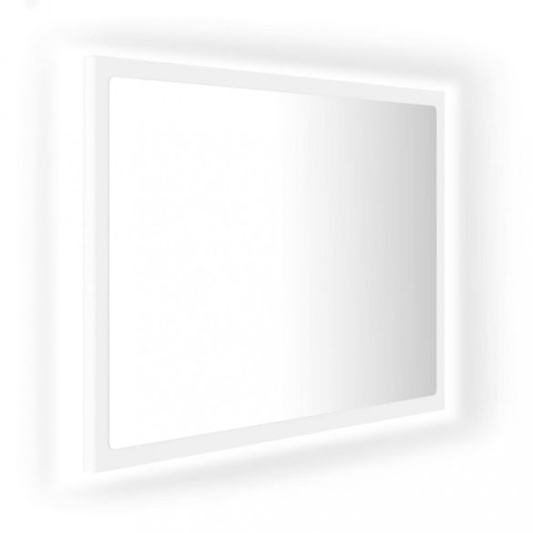 fehér akril LED-es fürdőszobai tükör 60 x 8,5 x 37 cm