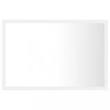 fehér akril LED-es fürdőszobai tükör 60 x 8,5 x 37 cm