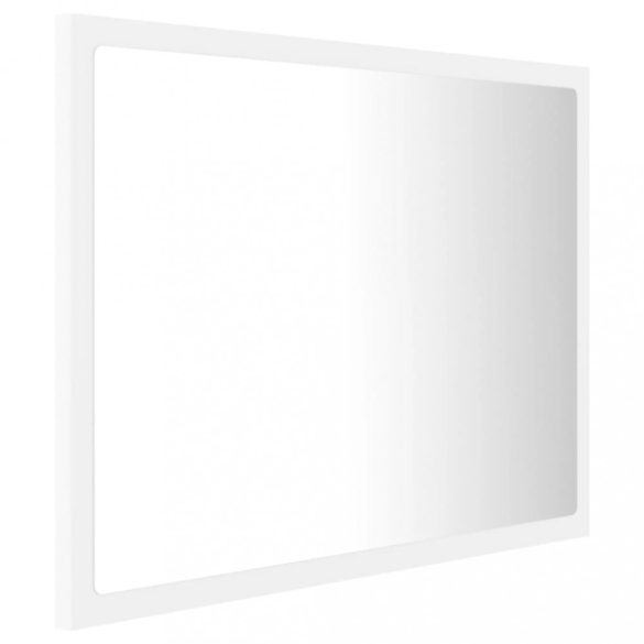 fehér akril LED-es fürdőszobai tükör 60 x 8,5 x 37 cm