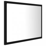 fekete akril LED-es fürdőszobai tükör 60x8,5x37 cm