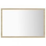 sonoma tölgy akril LED-es fürdőszobai tükör 60x8,5x37 cm