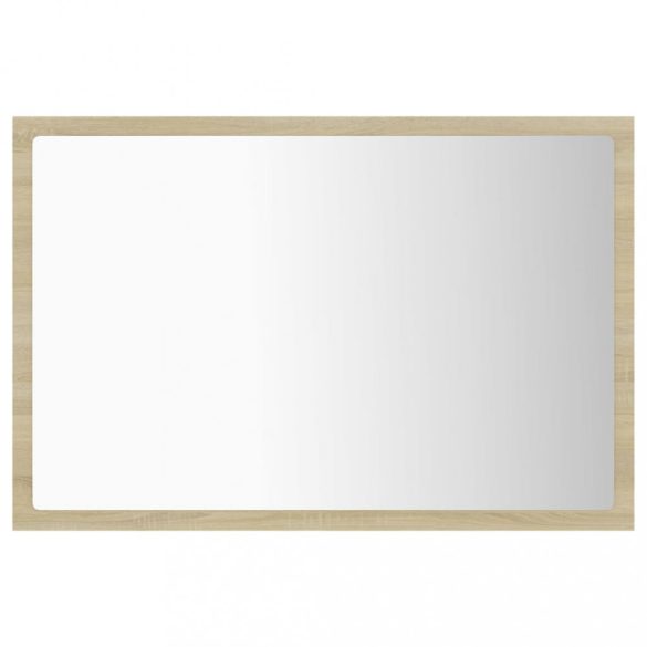sonoma tölgy akril LED-es fürdőszobai tükör 60x8,5x37 cm
