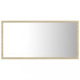 sonoma-tölgy akril LED-es fürdőszobai tükör 80x8,5x37 cm