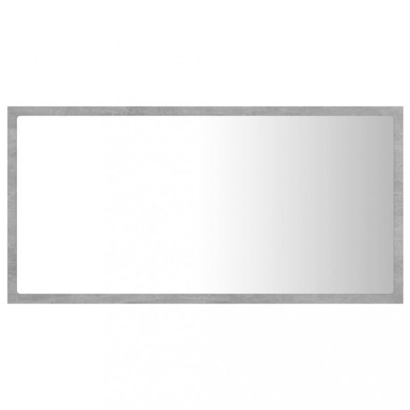 betonszürke akril LED-es fürdőszobatükör 80x8,5x37 cm