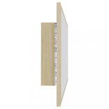 sonoma tölgy akril LED-es fürdőszobai tükör 90x8,5x37 cm