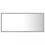 betonszürke akril LED-es fürdőszobatükör 90x8,5x37 cm