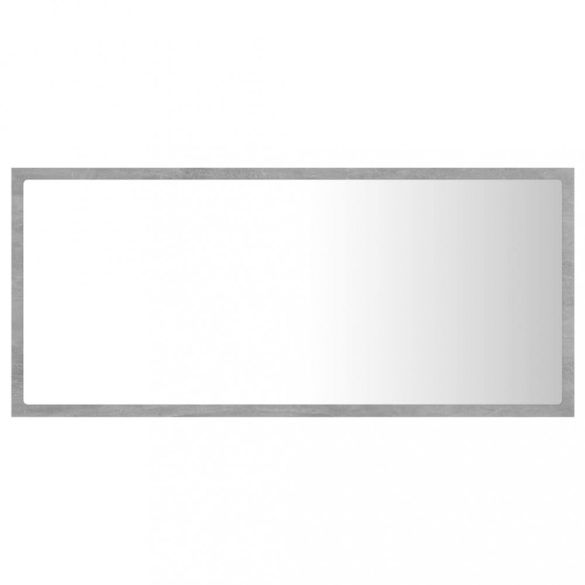 betonszürke akril LED-es fürdőszobatükör 90x8,5x37 cm