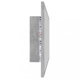 betonszürke akril LED-es fürdőszobatükör 90x8,5x37 cm