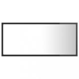 magasfényű szürke akril LED-es fürdőszobatükör 90x8,5x37 cm