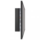 magasfényű szürke akril LED-es fürdőszobatükör 90x8,5x37 cm