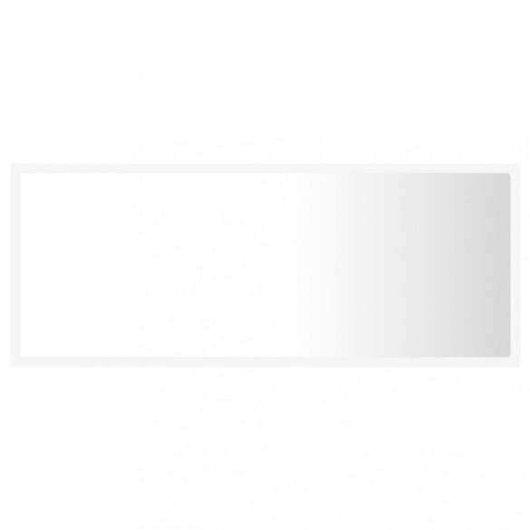 fehér akril LED-es fürdőszobai tükör 100x8,5x37 cm