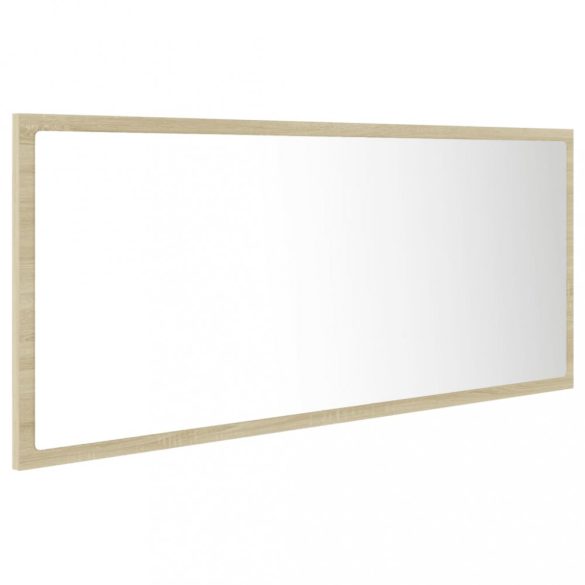 sonoma tölgy akril LED-es fürdőszobai tükör 100x8,5x37 cm