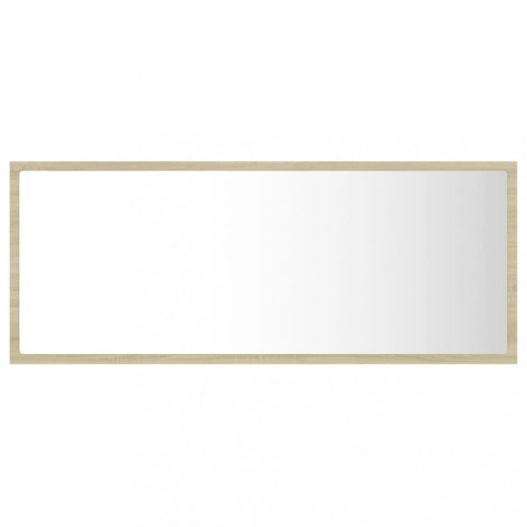 sonoma tölgy akril LED-es fürdőszobai tükör 100x8,5x37 cm