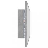 betonszürke akril LED-es fürdőszobatükör 100x8,5x37 cm