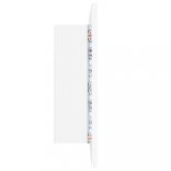 fehér akril LED-es fürdőszobaszekrény tükörrel 60x12x45 cm