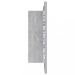 betonszürke akril LED-es tükrös fürdőszobaszekrény 80x12x45 cm