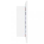 fehér akril LED-es fürdőszobaszekrény tükörrel 90x12x45 cm