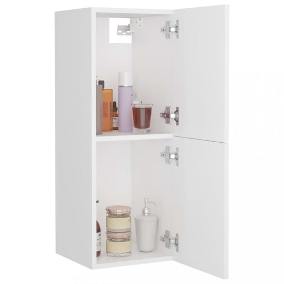 fehér szerelt fa fürdőszobaszekrény 30 x 30 x 80 cm