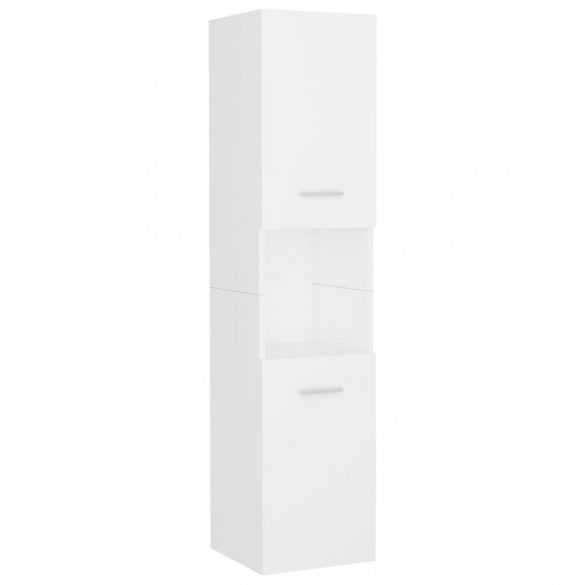 fehér szerelt fa fürdőszobaszekrény 30 x 30 x 130 cm