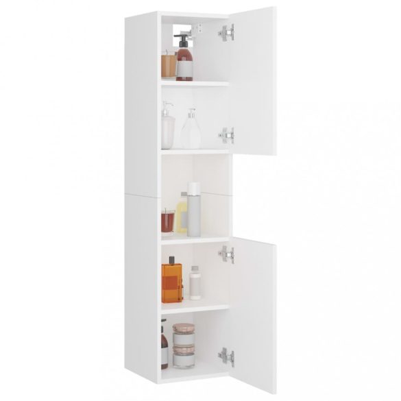 fehér szerelt fa fürdőszobaszekrény 30 x 30 x 130 cm