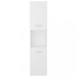 fehér szerelt fa fürdőszobaszekrény 30 x 30 x 130 cm