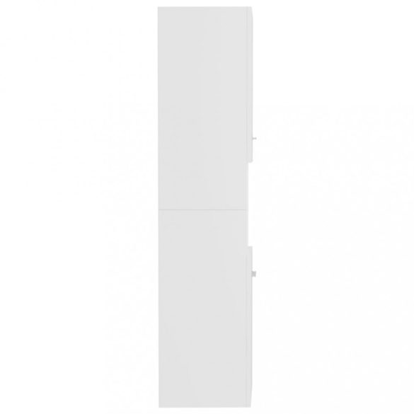 fehér szerelt fa fürdőszobaszekrény 30 x 30 x 130 cm