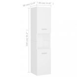 fehér szerelt fa fürdőszobaszekrény 30 x 30 x 130 cm