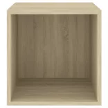 sonoma tölgy színű szerelt fa fali szekrény 37 x 37 x 37 cm