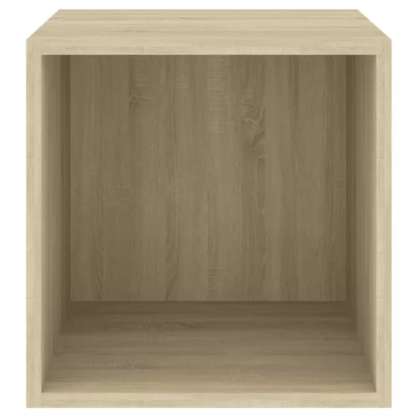 sonoma tölgy színű szerelt fa fali szekrény 37 x 37 x 37 cm