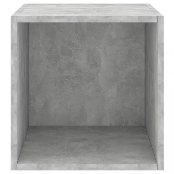 betonszürke szerelt fa fali szekrény 37 x 37 x 37 cm