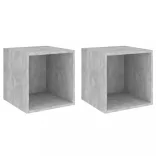 2 db betonszürke szerelt fa fali szekrény 37 x 37 x 37 cm