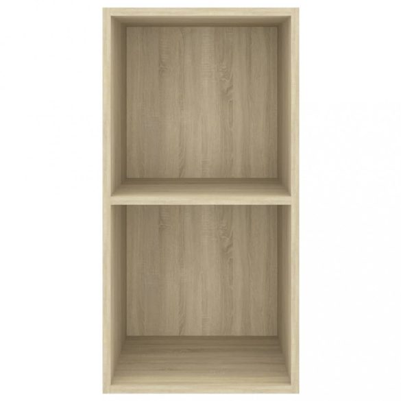 sonoma tölgy színű szerelt fa fali TV-szekrény 37 x 37 x 72 cm