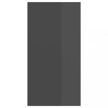 magasfényű szürke szerelt fa fali TV-szekrény 37 x 37 x 72 cm