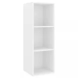 fehér szerelt fa falra szerelhető TV-szekrény 37 x 37 x 107 cm