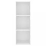 fehér szerelt fa falra szerelhető TV-szekrény 37 x 37 x 107 cm