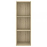 sonoma tölgy színű szerelt fa fali TV-szekrény 37 x 37 x 107 cm