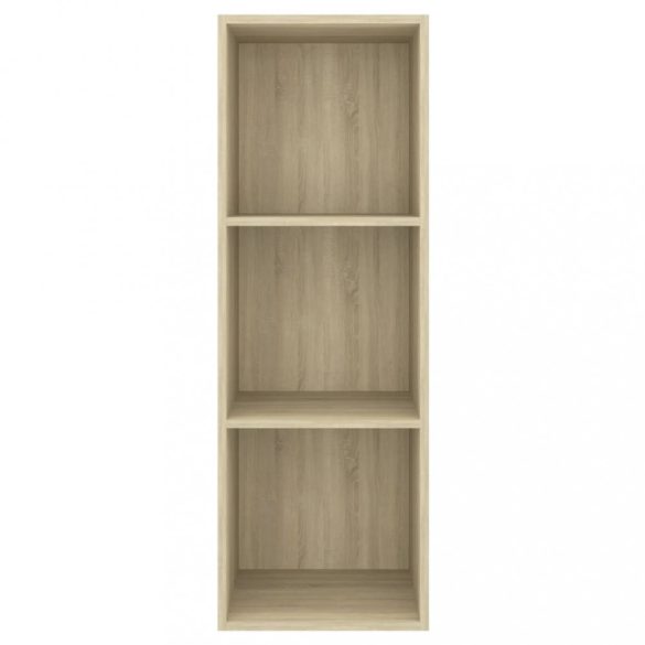 sonoma tölgy színű szerelt fa fali TV-szekrény 37 x 37 x 107 cm