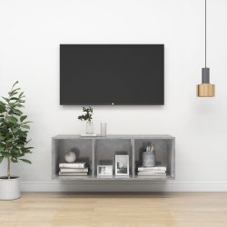   betonszürke szerelt fa falra szerelhető TV-szekrény 37x37x107cm