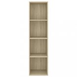 sonoma tölgy színű szerelt fa fali TV-szekrény 37x37x142,5 cm