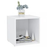 2 db fehér szerelt fa TV-szekrény 37 x 35 x 37 cm