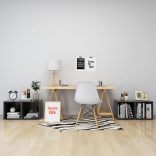 4 db szürke szerelt fa TV-szekrény 37 x 35 x 37 cm