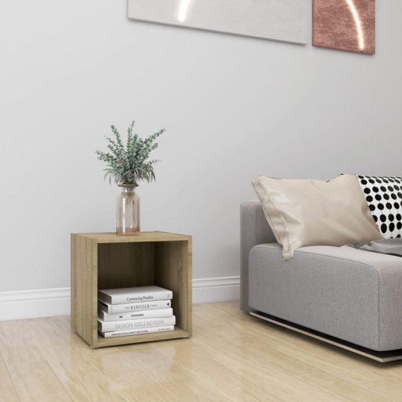 sonoma tölgy színű szerelt fa TV-szekrény 37 x 35 x 37 cm