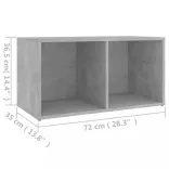 betonszürke szerelt fa TV-szekrény 72 x 35 x 36,5 cm