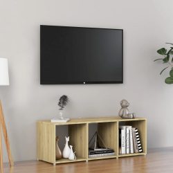   sonoma tölgy színű szerelt fa TV-szekrény 107 x 35 x 37 cm