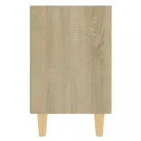 tölgyszínű éjjeliszekrény tömör fa lábakkal 40 x 30 x 50 cm