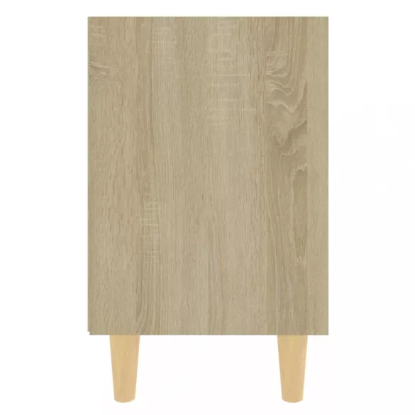 tölgyszínű éjjeliszekrény tömör fa lábakkal 40 x 30 x 50 cm
