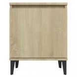 sonoma tölgy színű éjjeliszekrény fém lábakkal 40 x 30 x 50 cm